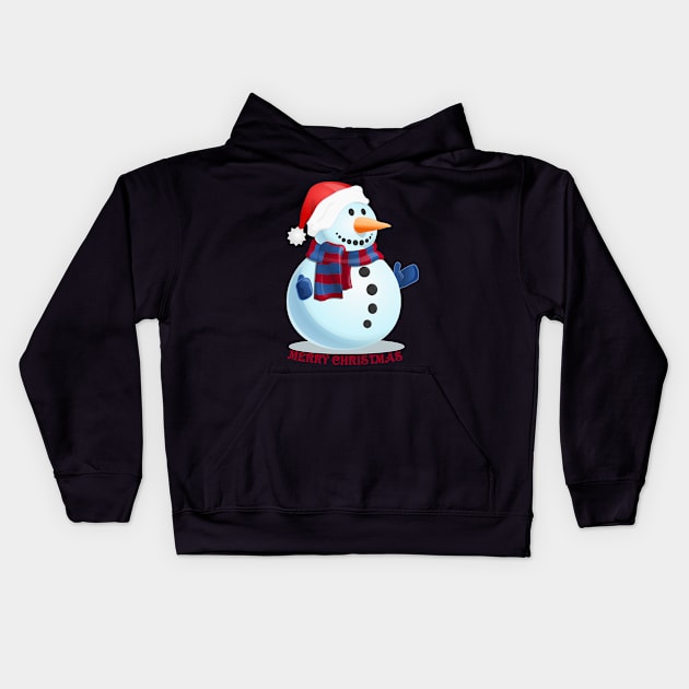 Frosty Christmas - Stay warm Kids Hoodie by All About Nerds